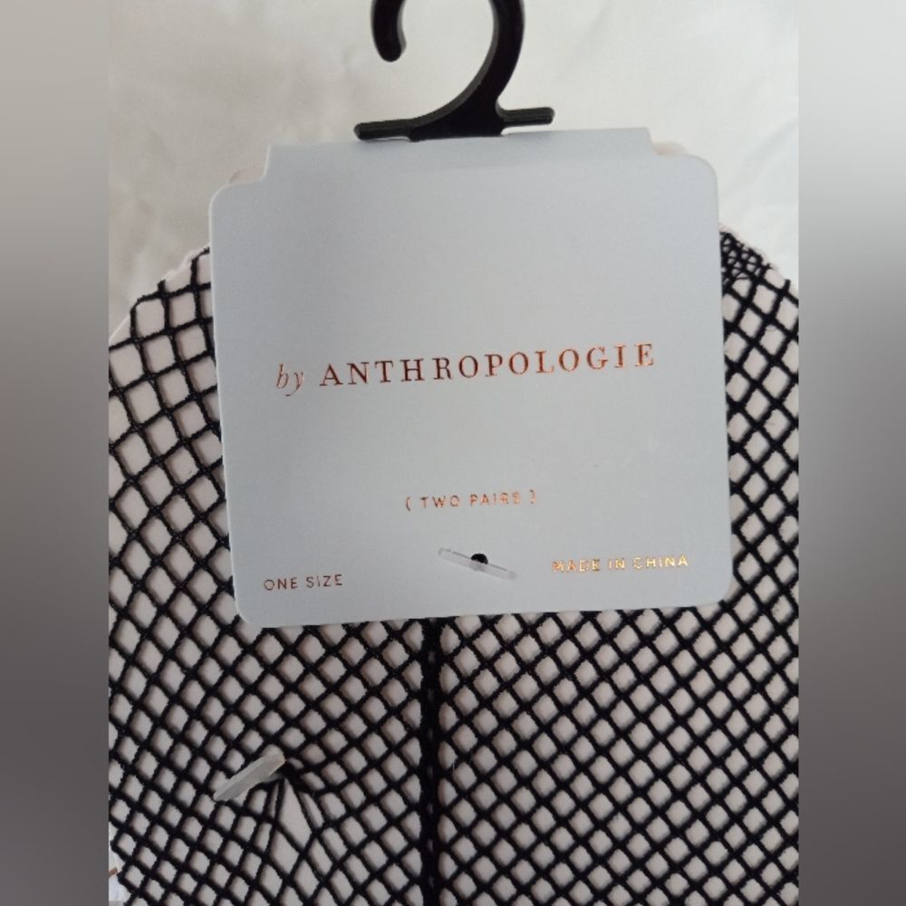 Anthropologie Set Of Two Fishnet Bow Socks NWT - Picture 4 of 7